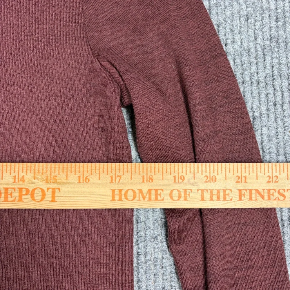 Banana Republic Shirt Men's M Luxespun Casual Long Sleeve Crew Neck Maroon Red
